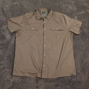 EMS Eastern Mountain Sports Shirt Mens‎ XXL Brown Camp Performance Hiking Vented